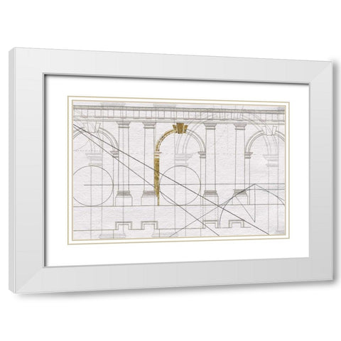 Doric Arcade White Modern Wood Framed Art Print with Double Matting by Wild Apple Portfolio