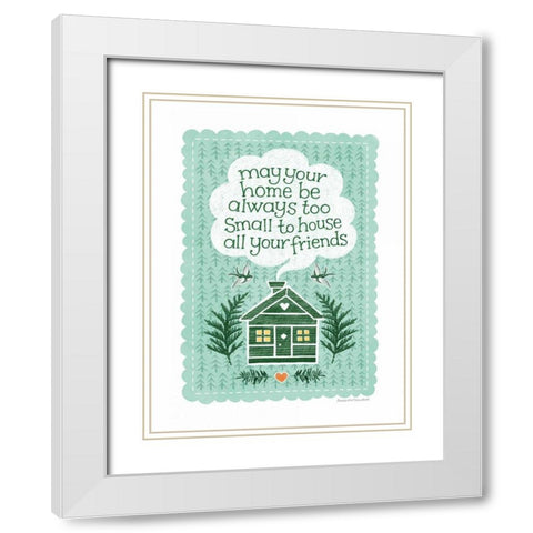 Friends at Home White Modern Wood Framed Art Print with Double Matting by Snowdon, Alexandra