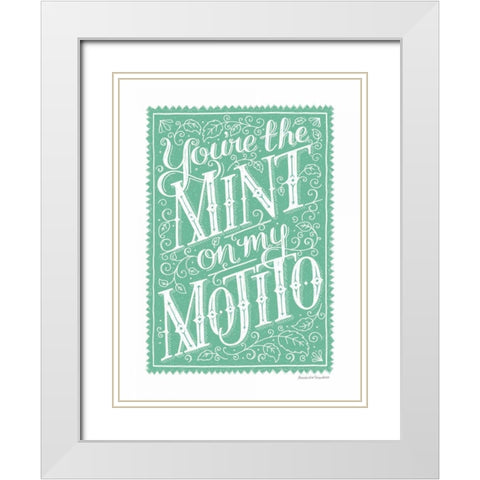 You are the Mint White Modern Wood Framed Art Print with Double Matting by Snowdon, Alexandra