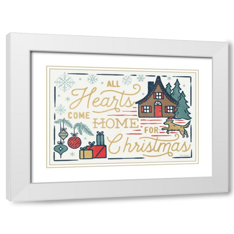 Christmas Adventures I White Modern Wood Framed Art Print with Double Matting by Marshall, Laura