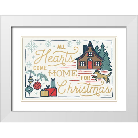 Christmas Adventures I White Modern Wood Framed Art Print with Double Matting by Marshall, Laura
