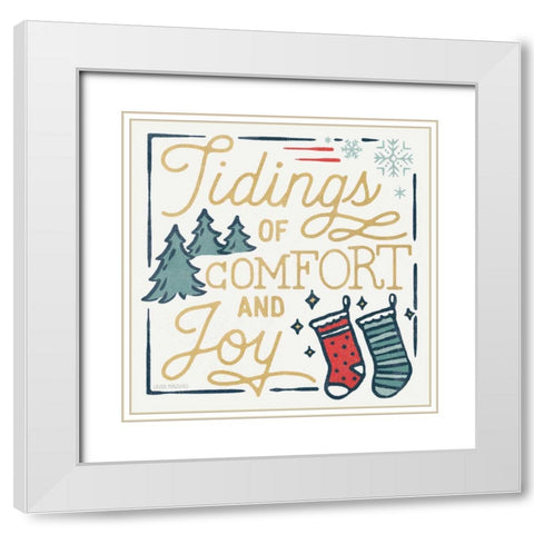 Christmas Adventures III White Modern Wood Framed Art Print with Double Matting by Marshall, Laura