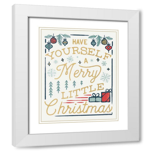 Christmas Adventures IV White Modern Wood Framed Art Print with Double Matting by Marshall, Laura