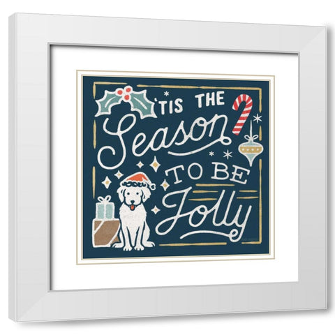 Christmas Adventures II Dark White Modern Wood Framed Art Print with Double Matting by Marshall, Laura