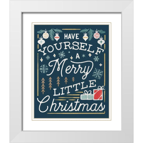 Christmas Adventures IV Dark White Modern Wood Framed Art Print with Double Matting by Marshall, Laura