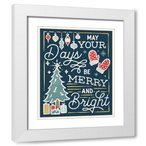 Christmas Adventures VI Dark White Modern Wood Framed Art Print with Double Matting by Marshall, Laura