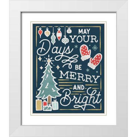 Christmas Adventures VI Dark White Modern Wood Framed Art Print with Double Matting by Marshall, Laura