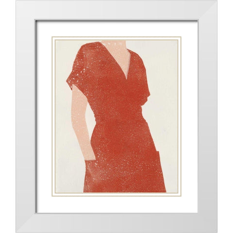 All Dressed Up I White Modern Wood Framed Art Print with Double Matting by Hershey, Moira