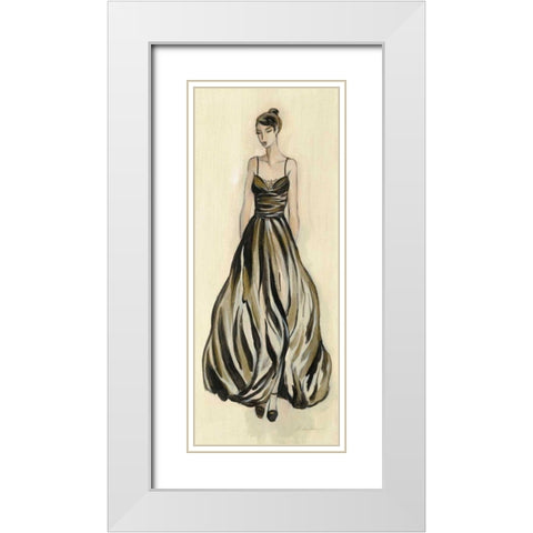 Evening Gown III White Modern Wood Framed Art Print with Double Matting by Vassileva, Silvia