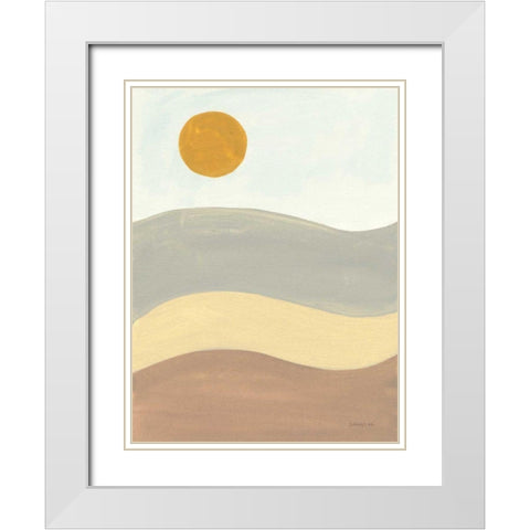 Retro Abstract II White Modern Wood Framed Art Print with Double Matting by Nai, Danhui