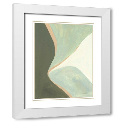 Retro Abstract III White Modern Wood Framed Art Print with Double Matting by Nai, Danhui