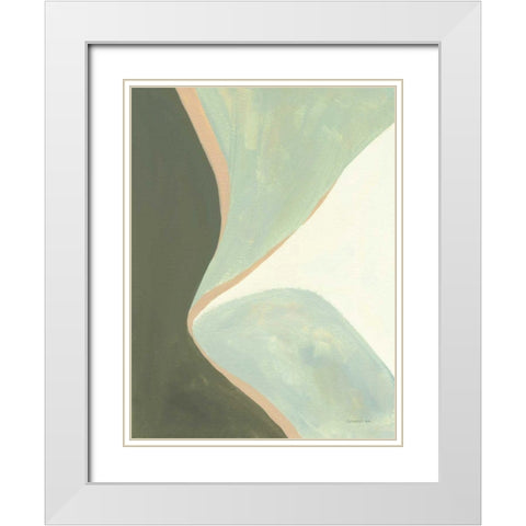 Retro Abstract III White Modern Wood Framed Art Print with Double Matting by Nai, Danhui