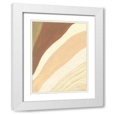 Retro Abstract IV White Modern Wood Framed Art Print with Double Matting by Nai, Danhui