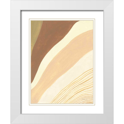 Retro Abstract IV White Modern Wood Framed Art Print with Double Matting by Nai, Danhui