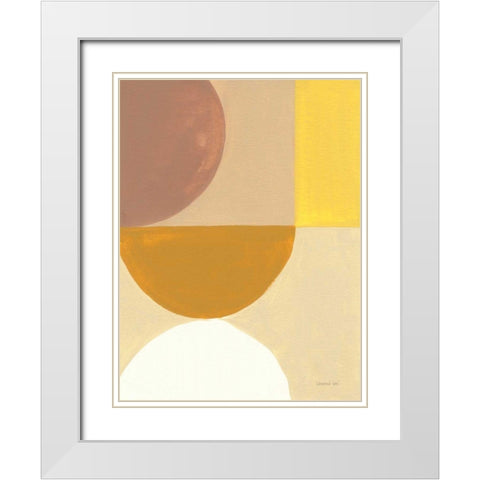 Retro Abstract V White Modern Wood Framed Art Print with Double Matting by Nai, Danhui