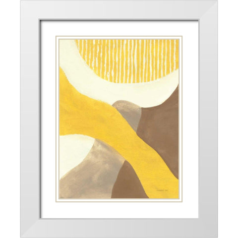 Retro Abstract VI White Modern Wood Framed Art Print with Double Matting by Nai, Danhui