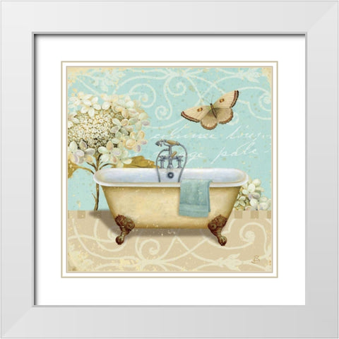 light Breeze Bath I White Modern Wood Framed Art Print with Double Matting by Brissonnet, Daphne