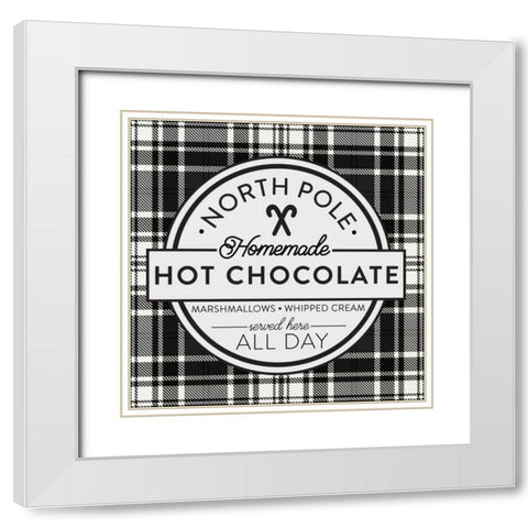 Plaid Holidays II White Modern Wood Framed Art Print with Double Matting by Wild Apple Portfolio