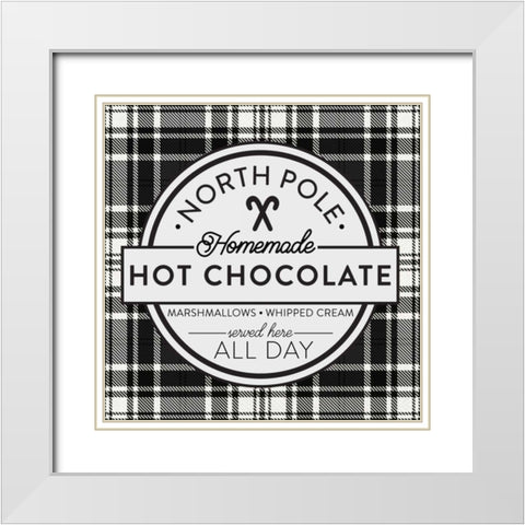 Plaid Holidays II White Modern Wood Framed Art Print with Double Matting by Wild Apple Portfolio