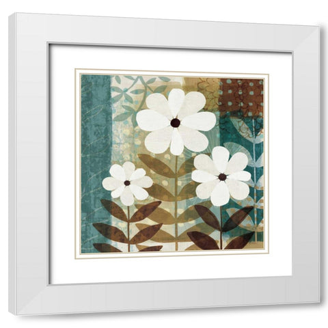 Floral Dream II WAG White Modern Wood Framed Art Print with Double Matting by Mullan, Michael