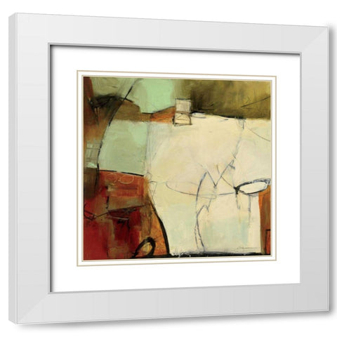 Study No. 126 White Modern Wood Framed Art Print with Double Matting by Anderson, CJ