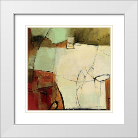 Study No. 126 White Modern Wood Framed Art Print with Double Matting by Anderson, CJ