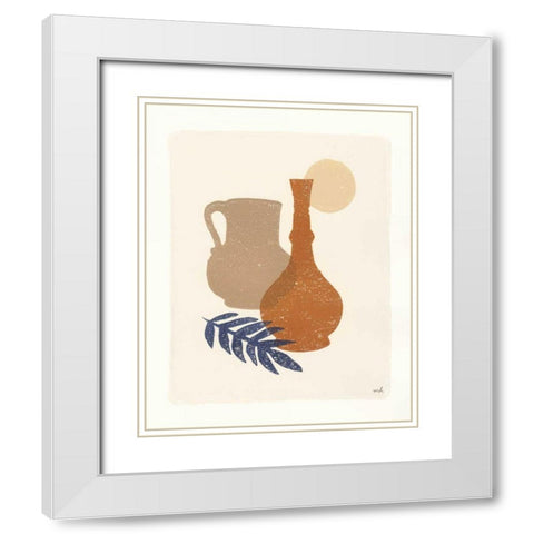 Oasis II White Modern Wood Framed Art Print with Double Matting by Hershey, Moira