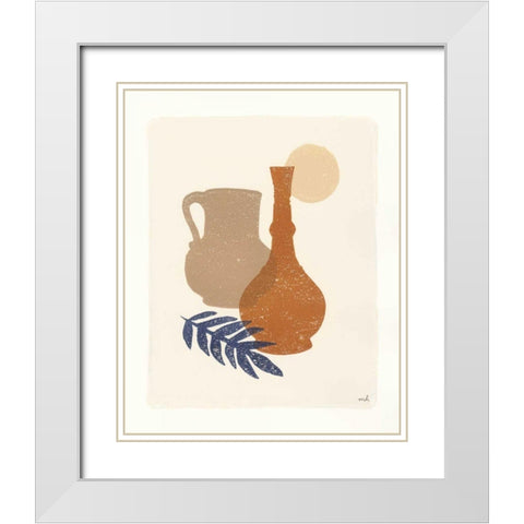 Oasis II White Modern Wood Framed Art Print with Double Matting by Hershey, Moira