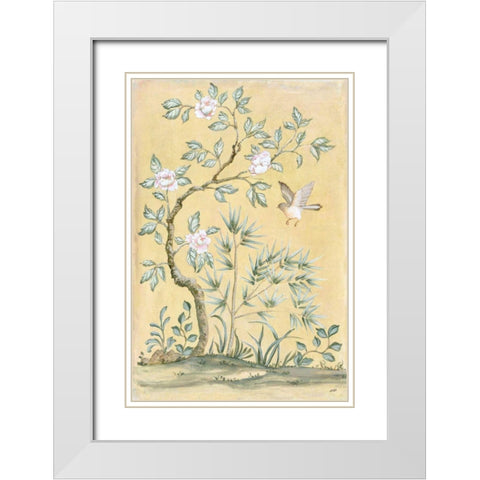 Spring Mural II White Modern Wood Framed Art Print with Double Matting by Purinton, Julia
