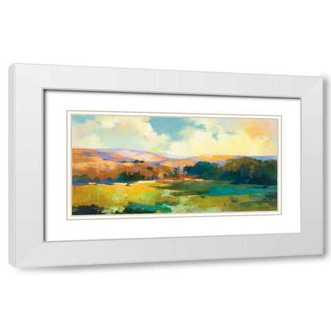 Daybreak Valley White Modern Wood Framed Art Print with Double Matting by Purinton, Julia