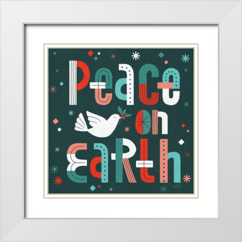 Retro Holiday III White Modern Wood Framed Art Print with Double Matting by Marshall, Laura