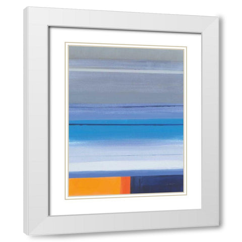 Sight Lines White Modern Wood Framed Art Print with Double Matting by Maye, Jo
