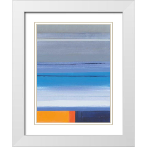 Sight Lines White Modern Wood Framed Art Print with Double Matting by Maye, Jo
