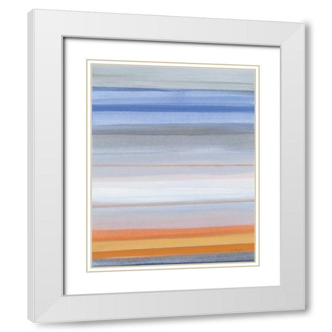 Horizons White Modern Wood Framed Art Print with Double Matting by Maye, Jo