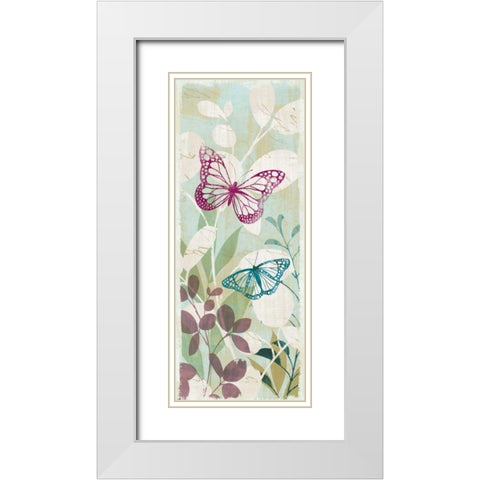 Fluttering Panel I White Modern Wood Framed Art Print with Double Matting by Wild Apple Portfolio