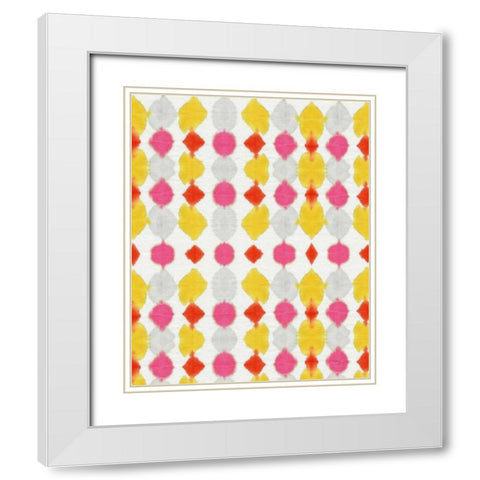 Watermark Yellow Pink I White Modern Wood Framed Art Print with Double Matting by Green, Nancy