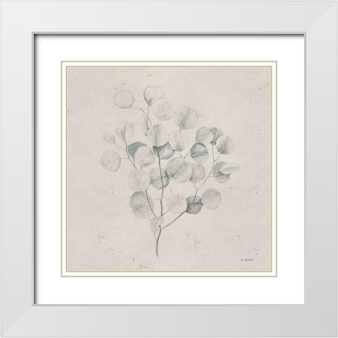 Soft Summer Sketches II Sq White Modern Wood Framed Art Print with Double Matting by Wiens, James