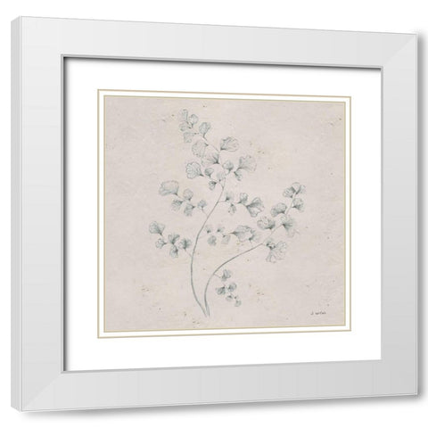 Soft Summer Sketches IV Sq White Modern Wood Framed Art Print with Double Matting by Wiens, James