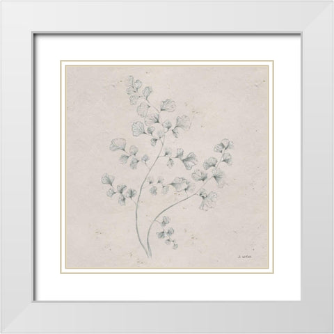 Soft Summer Sketches IV Sq White Modern Wood Framed Art Print with Double Matting by Wiens, James