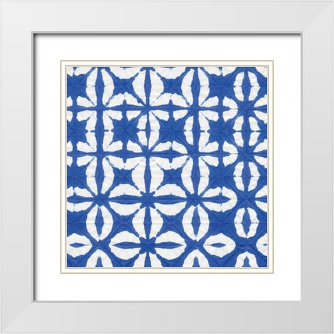Aquarelle Blue I White Modern Wood Framed Art Print with Double Matting by Green, Nancy