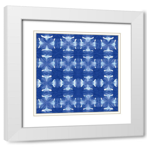 Aquarelle Blue VI White Modern Wood Framed Art Print with Double Matting by Green, Nancy