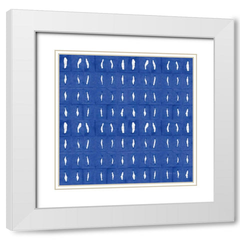 Aquarelle Blue VII White Modern Wood Framed Art Print with Double Matting by Green, Nancy
