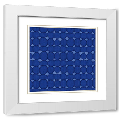 Aquarelle Blue XIII White Modern Wood Framed Art Print with Double Matting by Green, Nancy
