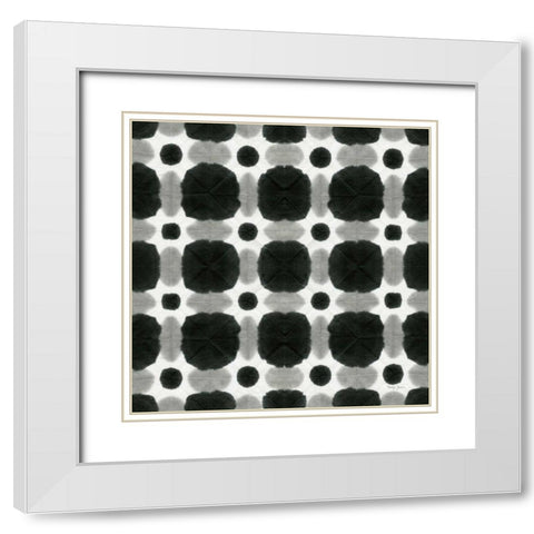Aquarelle Black and White I White Modern Wood Framed Art Print with Double Matting by Green, Nancy