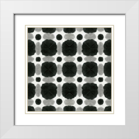 Aquarelle Black and White I White Modern Wood Framed Art Print with Double Matting by Green, Nancy