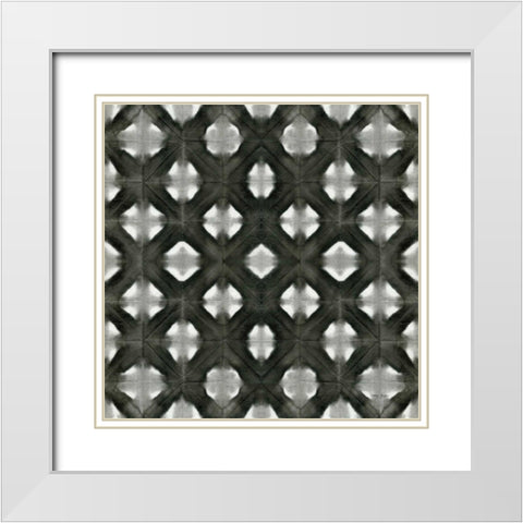 Aquarelle Black and White II White Modern Wood Framed Art Print with Double Matting by Green, Nancy