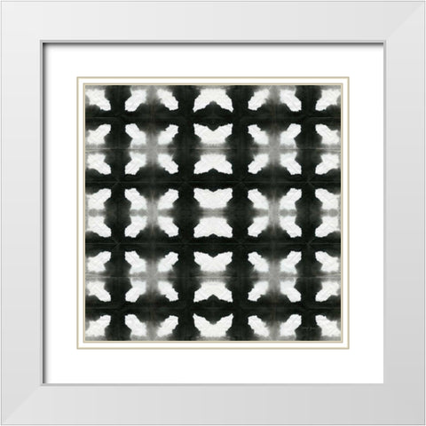 Aquarelle Black and White III White Modern Wood Framed Art Print with Double Matting by Green, Nancy