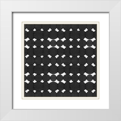 Aquarelle Black and White IV White Modern Wood Framed Art Print with Double Matting by Green, Nancy