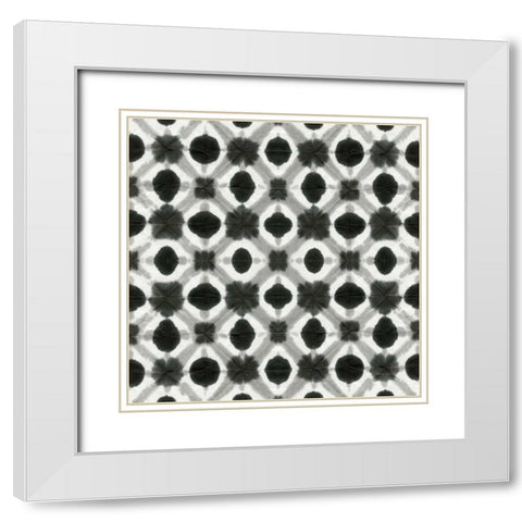 Aquarelle Black and White V White Modern Wood Framed Art Print with Double Matting by Green, Nancy