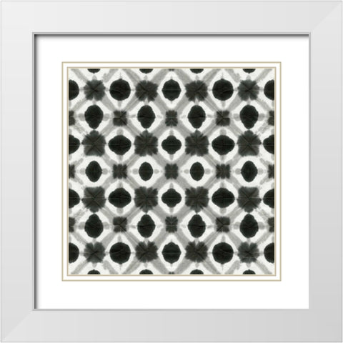 Aquarelle Black and White V White Modern Wood Framed Art Print with Double Matting by Green, Nancy
